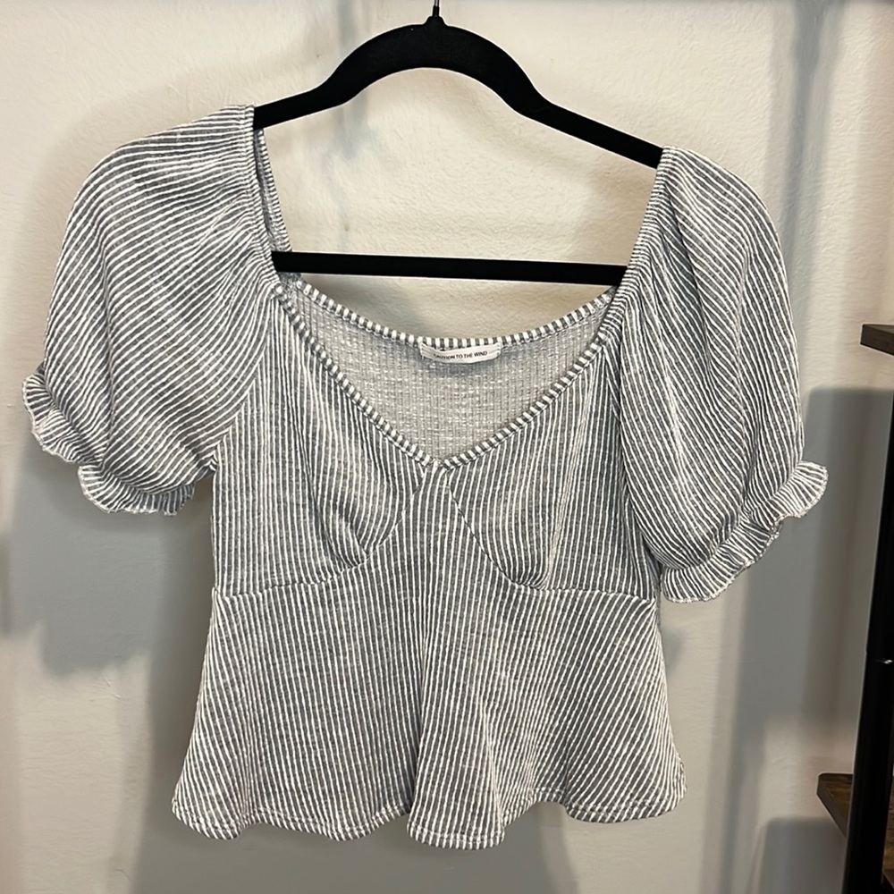 Caution to the Wind Peplum Top